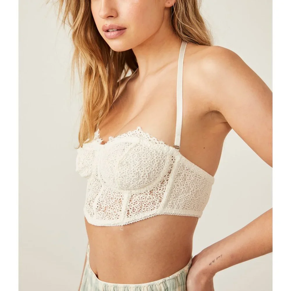 FREE PEOPLE Madi Lace Corset / Ivory - Picture 7 of 10